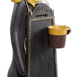 Best Pirce 😀 Black Polystone Farmhouse Pig Sculpture, 46" x 13" x 15" by Ivory and Iris ⭐ -Cheap Ivory and Iris Store D488718S 4