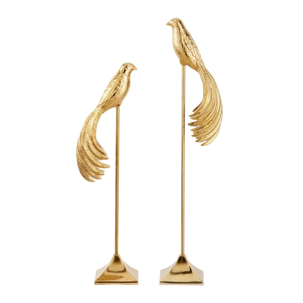 Best Pirce π€© Set of 2 Gold Aluminum Eclectic Bird Sculpture, 32", 27" by Ivory and Iris π 1 Best Pirce π€© Set of 2 Gold Aluminum Eclectic Bird Sculpture, 32", 27" by Ivory and Iris π