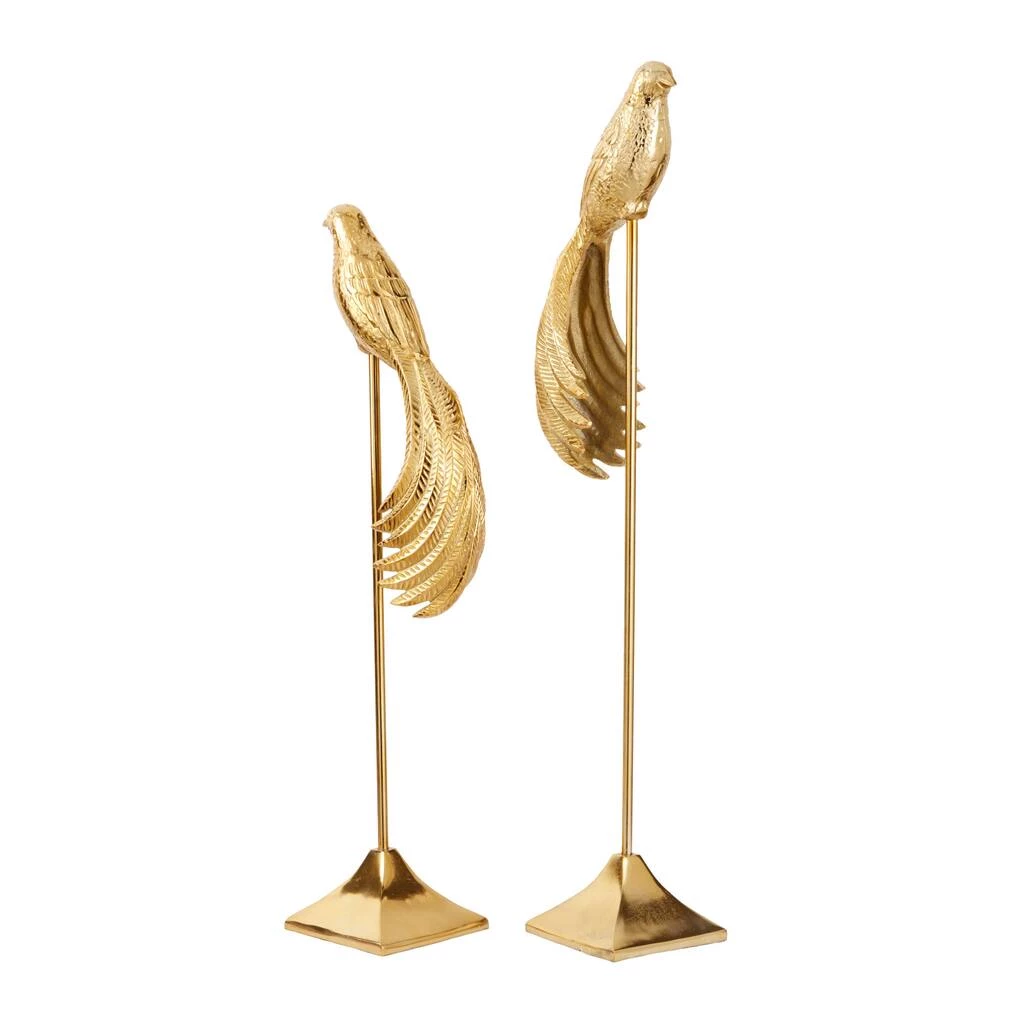 Best Pirce π€© Set of 2 Gold Aluminum Eclectic Bird Sculpture, 32", 27" by Ivory and Iris π 3 Best Pirce π€© Set of 2 Gold Aluminum Eclectic Bird Sculpture, 32", 27" by Ivory and Iris π - Image 3