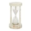 New 😍 12" White Mango Wood Hourglass Timer by Ivory and Iris 🔔