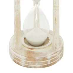 New 😍 12" White Mango Wood Hourglass Timer by Ivory and Iris 🔔 -Cheap Ivory and Iris Store D489148S 3