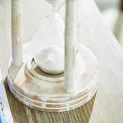 New 😍 12" White Mango Wood Hourglass Timer by Ivory and Iris 🔔 -Cheap Ivory and Iris Store D489148S 6