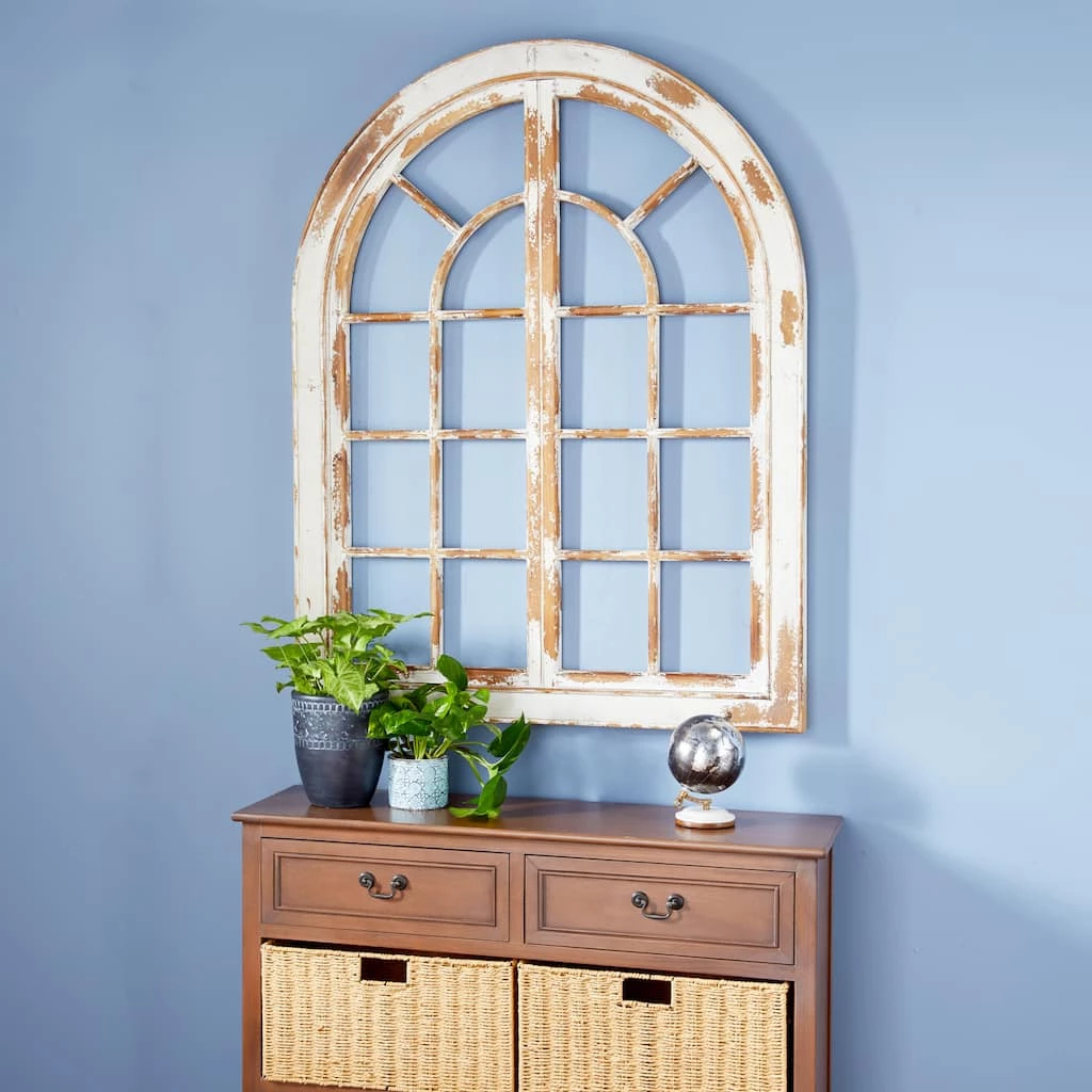 Brand new π 48" White Vintage Abstract Wood Wall Décor by Ivory and Iris π 7 Brand new π 48" White Vintage Abstract Wood Wall Décor by Ivory and Iris π - Image 7