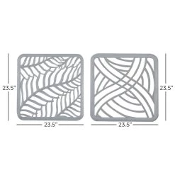 Deals ⌛ 24" Gray Wood Eclectic Abstract Wall Décor Set by Ivory and Iris 🌟 -Cheap Ivory and Iris Store D489182S 7