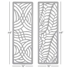 Buy ⭐ 48" Gray Wood Eclectic Abstract Wall Décor Set by Ivory and Iris ✔️ -Cheap Ivory and Iris Store D489184S 7