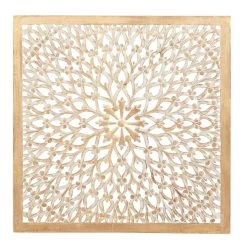 Budget 𧨠36" Tan Traditional Ornamental Wood Wall Décor by Ivory and Iris β