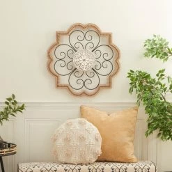 Flash Sale 🔥 27" Brown Metal & Wood Farmhouse Wall Décor by Ivory and Iris 🧨 -Cheap Ivory and Iris Store D489194S 8