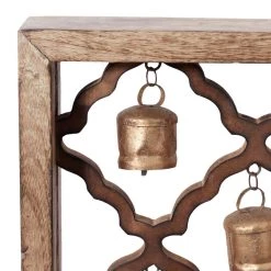 Cheap 👏 17" Gold Farmhouse Mango Wood Wall Décor by Ivory and Iris 🛒 -Cheap Ivory and Iris Store D489198S 4