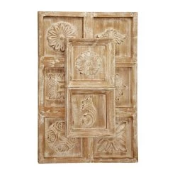 Buy 🔔 48" Brown Vintage Ornamental Wood Wall Décor by Ivory and Iris 🛒