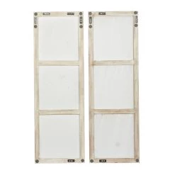 Best deal 🌟 48" White Wood Traditional Abstract Wall Décor Set by Ivory and Iris 👏 -Cheap Ivory and Iris Store D489207S 5