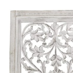 Deals 🎁 Cream Traditional Floral Mango Wood Wall Decor, 51" x 24" by Ivory and Iris ⌛ -Cheap Ivory and Iris Store D489209S 4