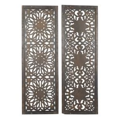 Top 10 ✨ Set of 2 Brown Wood Traditional Wall Decor, 48" x 16" by Ivory and Iris 💯 -Cheap Ivory and Iris Store D489221S 8