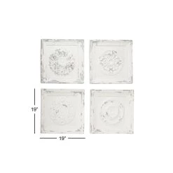 Cheapest π Set of 4 White Fiberglass Vintage Floral Wall Decor, 19" x 19" by Ivory and Iris π 20 Cheapest π Set of 4 White Fiberglass Vintage Floral Wall Decor, 19" x 19" by Ivory and Iris π -Cheap Ivory and Iris Store D489222S 10