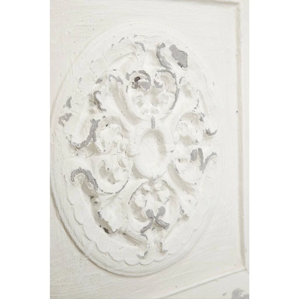 Cheapest π Set of 4 White Fiberglass Vintage Floral Wall Decor, 19" x 19" by Ivory and Iris π 3 Cheapest π Set of 4 White Fiberglass Vintage Floral Wall Decor, 19" x 19" by Ivory and Iris π - Image 3