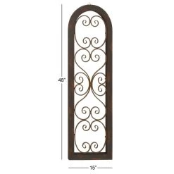Top 10 🛒 Brown Rustic Ornamental Metal Wall Decor, 48" x 15" by Ivory and Iris 🛒 -Cheap Ivory and Iris Store D489226S 7
