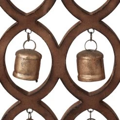 Best Pirce 🌟 17" Gold & Brown Farmhouse Mango Wood Wall Décor by Ivory and Iris 😀 -Cheap Ivory and Iris Store D489229S 3