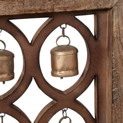 Best Pirce 🌟 17" Gold & Brown Farmhouse Mango Wood Wall Décor by Ivory and Iris 😀 -Cheap Ivory and Iris Store D489229S 4