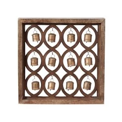 Best Pirce 🌟 17" Gold & Brown Farmhouse Mango Wood Wall Décor by Ivory and Iris 😀 -Cheap Ivory and Iris Store D489229S 5
