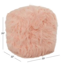 Best deal π 23" Pink Faux Fur Contemporary Stool by Ivory and Iris π 9 Best deal π 23" Pink Faux Fur Contemporary Stool by Ivory and Iris π -Cheap Ivory and Iris Store D489313S 5