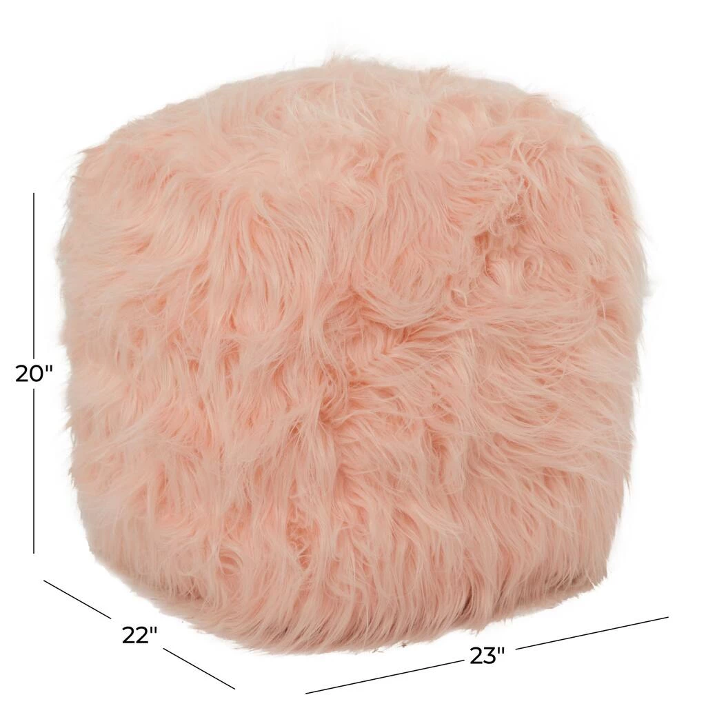 Best deal π 23" Pink Faux Fur Contemporary Stool by Ivory and Iris π 5 Best deal π 23" Pink Faux Fur Contemporary Stool by Ivory and Iris π - Image 5