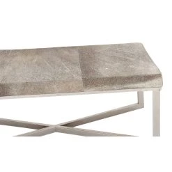 Flash Sale 😉 Gray Stainless Steel Contemporary Bench, 19" x 49 x 17" by Ivory and Iris 🤩 -Cheap Ivory and Iris Store D489315S 3