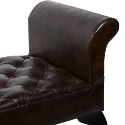 Best reviews of 😍 Brown Wood and Leather Traditional Bench, 25" x 53" x 18" by Ivory and Iris 😍 -Cheap Ivory and Iris Store D489330S 4