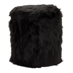Flash Sale 🥰 18" Faux Fur Contemporary Stool by Ivory and Iris 🤩
