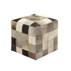 Outlet 😍 Multi Colored Wood Contemporary Ottoman, 16" x 16" x 16" by Ivory and Iris 😉