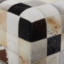 Outlet 😍 Multi Colored Wood Contemporary Ottoman, 16" x 16" x 16" by Ivory and Iris 😉 -Cheap Ivory and Iris Store D489343S 5