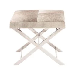 New 👍 20" Gray Stainless Steel Contemporary Stool by Ivory and Iris 👍
