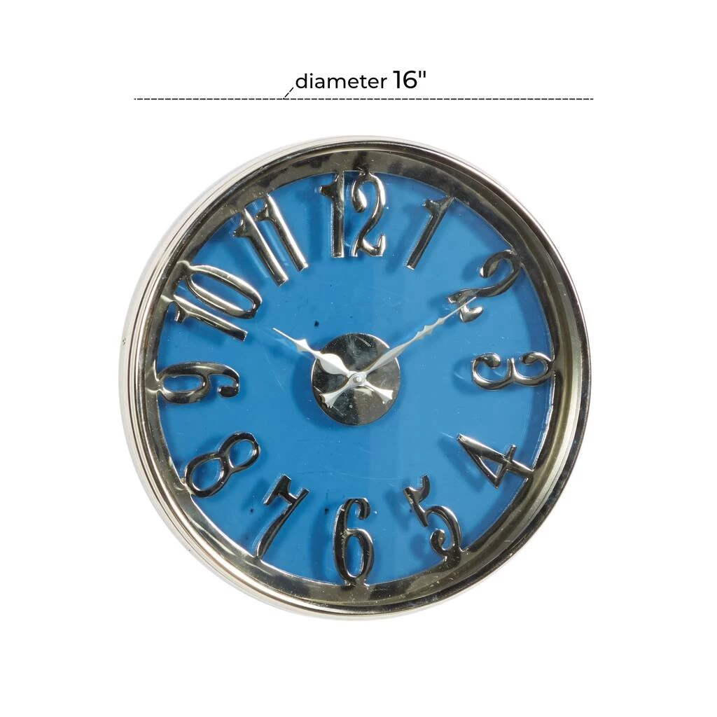 Best Sale ✨ 16" Blue Aluminum Contemporary Wall Clock by Ivory and Iris 💯 7 Best Sale ✨ 16" Blue Aluminum Contemporary Wall Clock by Ivory and Iris 💯 - Image 7