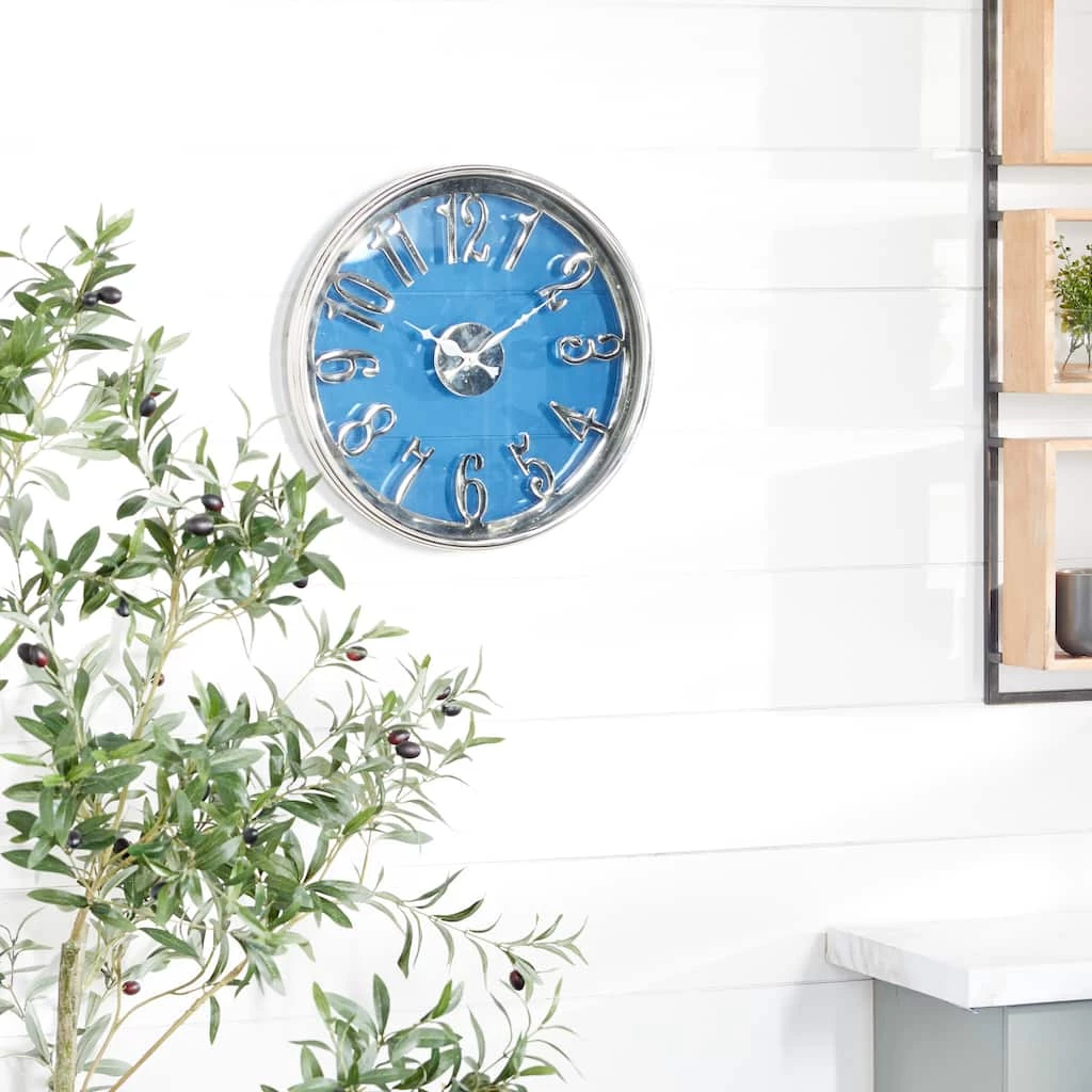 Best Sale ✨ 16" Blue Aluminum Contemporary Wall Clock by Ivory and Iris 💯 8 Best Sale ✨ 16" Blue Aluminum Contemporary Wall Clock by Ivory and Iris 💯 - Image 8