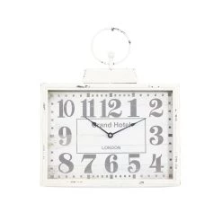 Buy 🥰 16" White Metal Vintage Wall Clock by Ivory and Iris 🔥