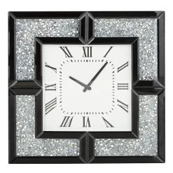 Promo ✨ 20" Black Wood Glam Wall Clock by Ivory and Iris ⌛