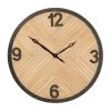 Budget 😍 25" Brown Wood Industrial Wall Clock by Ivory and Iris ✔️
