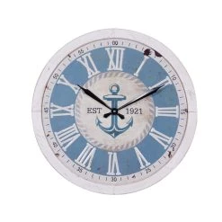 Budget 🥰 24" White Wood Coastal Wall Clock by Ivory and Iris 🧨