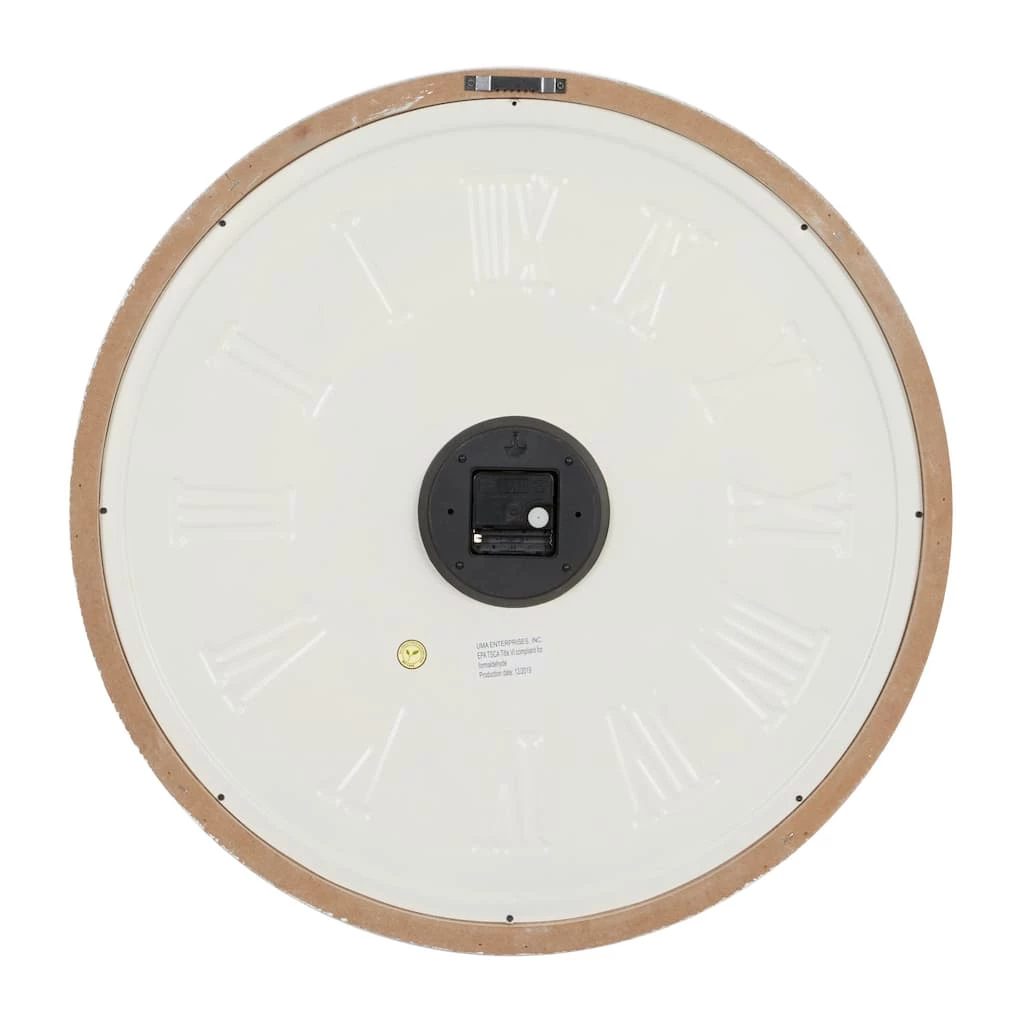 Budget 🥰 24" White Wood Coastal Wall Clock by Ivory and Iris 🧨 5 Budget 🥰 24" White Wood Coastal Wall Clock by Ivory and Iris 🧨 - Image 5