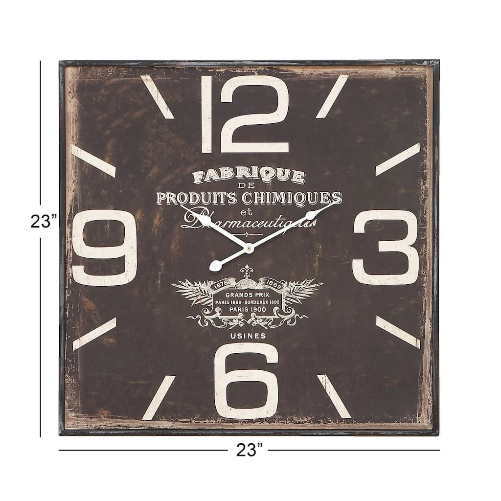 Brand new ❤️ 23" Black Wood Vintage Wall Clock by Ivory and Iris 🔥 5 Brand new ❤️ 23" Black Wood Vintage Wall Clock by Ivory and Iris 🔥 - Image 5