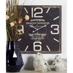 Brand new ❤️ 23" Black Wood Vintage Wall Clock by Ivory and Iris 🔥 12 Brand new ❤️ 23" Black Wood Vintage Wall Clock by Ivory and Iris 🔥 -Cheap Ivory and Iris Store D489927S 6
