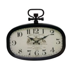 Wholesale 👍 18" Black Metal Vintage Wall Clock by Ivory and Iris ⌛