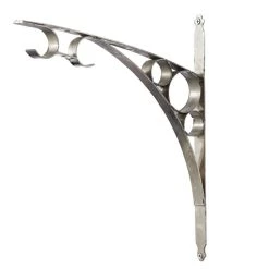 Best Sale 🔥 Silver Vintage Stainless Steel Wall Clock, 22" x 16" by Ivory and Iris 🔥 -Cheap Ivory and Iris Store D489938S 9