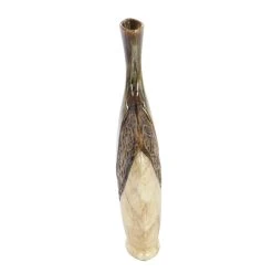 Coupon 🧨 Brown Ceramic Traditional Vase, 18" x 11" x 3" by Ivory and Iris 😀 -Cheap Ivory and Iris Store D489985S 4