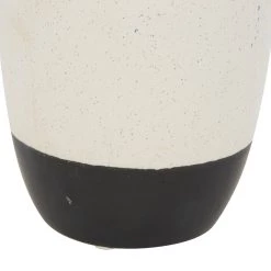 Deals 😍 White Ceramic Contemporary Vase, 13" x 6" x 6" by Ivory and Iris 👍 -Cheap Ivory and Iris Store D489989S 5