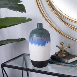 Deals 😍 White Ceramic Contemporary Vase, 13" x 6" x 6" by Ivory and Iris 👍 -Cheap Ivory and Iris Store D489989S 6