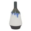 Cheap 😉 White Ceramic Contemporary Vase, 14" x 7" x 7" by Ivory and Iris 🎉