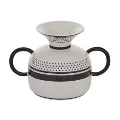 Best reviews of 🔔 White Ceramic Eclectic Vase, 6" x 8" x 6" by Ivory and Iris ✨