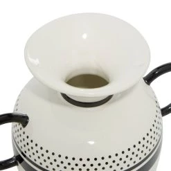 Best reviews of 🔔 White Ceramic Eclectic Vase, 6" x 8" x 6" by Ivory and Iris ✨ -Cheap Ivory and Iris Store D489996S 3