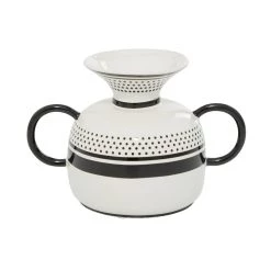 Best reviews of 🔔 White Ceramic Eclectic Vase, 6" x 8" x 6" by Ivory and Iris ✨ -Cheap Ivory and Iris Store D489996S 5