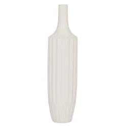 Top 10 𧨠White Ceramic Modern Vase, 19" x 5" x 5" by Ivory and Iris π