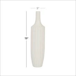 Top 10 🧨 White Ceramic Modern Vase, 19" x 5" x 5" by Ivory and Iris 😉 -Cheap Ivory and Iris Store D489997S 5
